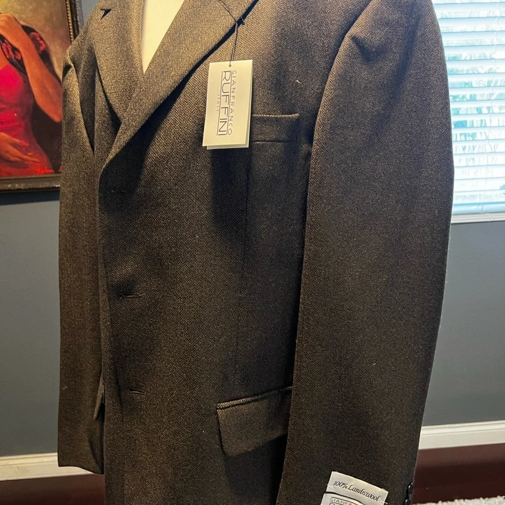 Ruffini Men's Brown  Blazer made of Lambswool. NWT. Size L